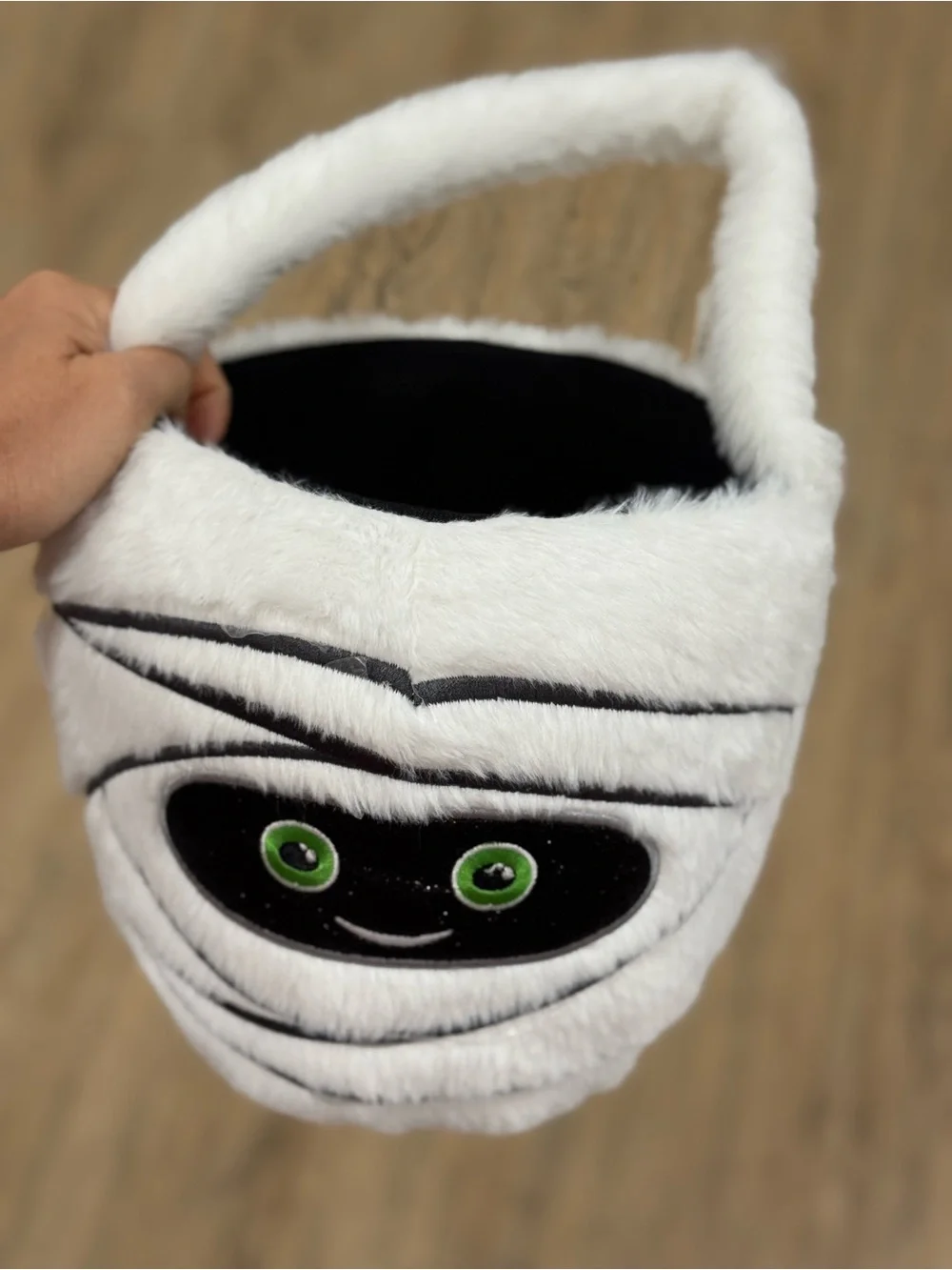 Kids White Mummy Plush Trick-or-Treat Bucket